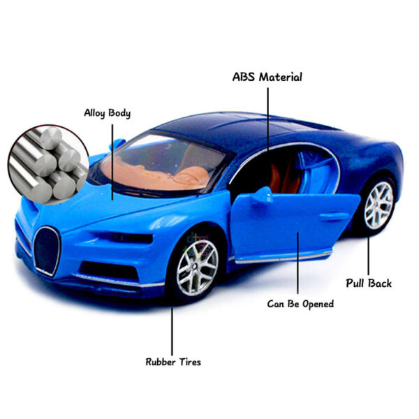 Bugatti Red/Black/Blue 1:36 Toy Car Metal Alloy Car Diecasts Toy Vehicles Car Model